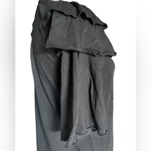 Chaser NWT RUFFLE SHOULDER FLOUNCY RAGLAN TEE - Picture 5 of 7